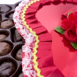 Assorted Chocolates Red Fancy Heart Box, 15.05 Oz. -Sweet Gift Shop 0220 alt2 1000