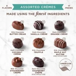 Assorted Cremes, 9.4 Oz. Box -Sweet Gift Shop 077260044044 4404d 9.4oz copperbowline creams con