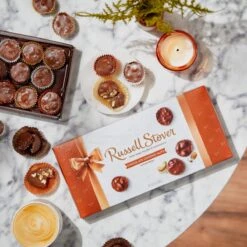 Chocolate Covered Nuts, 9 Oz. Box -Sweet Gift Shop 077260044068 4406d 9oz copperbowline ccn sil1