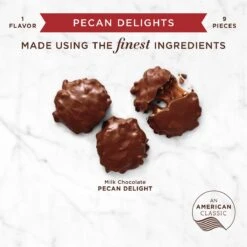 Milk Chocolate Pecan Delights, 8.1 Oz. Box -Sweet Gift Shop 077260044099 4409d 8.1oz copperbowline pdl con