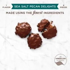 Milk Chocolate Sea Salt Pecan Delights, 8.1 Oz. Box -Sweet Gift Shop 077260044105 4410d 8.1oz copperbowline sspdl con