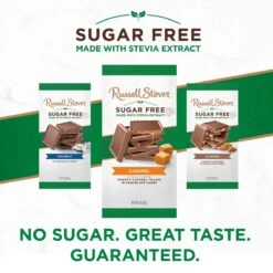 Sugar Free Chocolate Caramel Tile Candy Bar 3oz. Case Of 12 -Sweet Gift Shop 077260095558 9555 3oz sugarfree mccaramel group