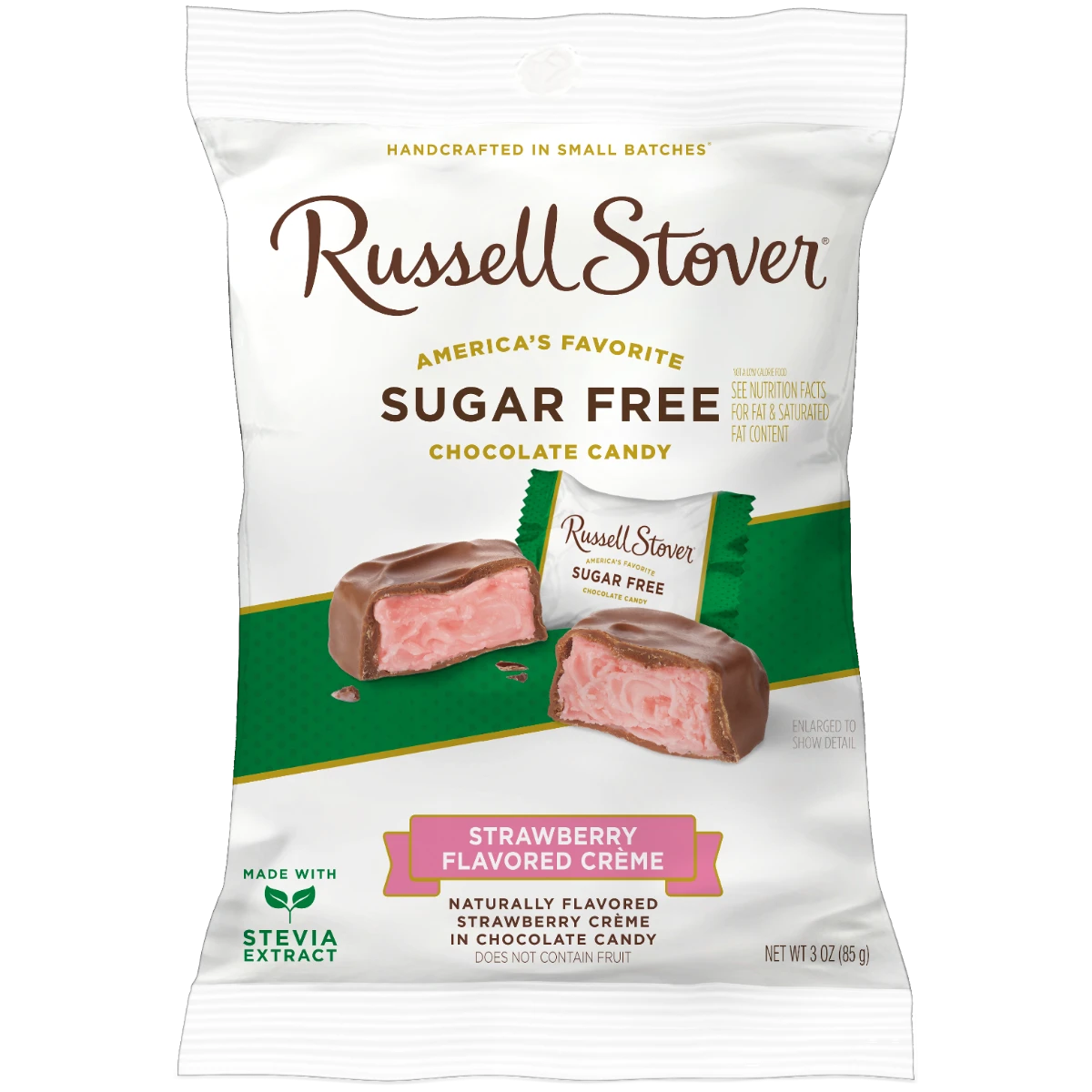 Sugar Free Strawberry Creme, 3 Oz. Bag 3 Sugar Free Strawberry Creme, 3 Oz. Bag