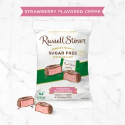 Sugar Free Strawberry Creme, 3 Oz. Bag 9 Sugar Free Strawberry Creme, 3 Oz. Bag -Sweet Gift Shop 077260096432 9643 3oz sugarfree strawberrycream pi oop 1
