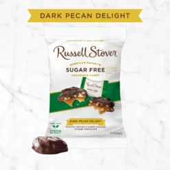 Sugar Free Dark Chocolate Pecan Delight, 3 Oz. Bag 10 Sugar Free Dark Chocolate Pecan Delight, 3 Oz. Bag -Sweet Gift Shop 077260096784 9678 3oz sugarfree dvpdl pi oop 1