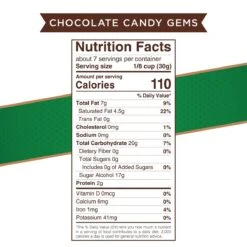 Sugar Free Candy Coated Chocolate Gems, 7.5 Oz. Bag -Sweet Gift Shop 077260100184 10000033 7.5oz sugarfree gems sin