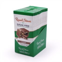 Front Page 51 3 Oz. Sugar Free Chocolate Almond Tile Bar, Case Of 12