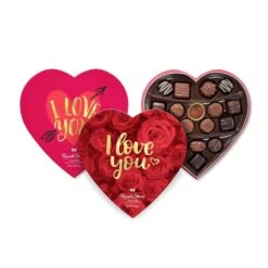 Assorted Chocolates Gold Foil I Love You Heart, 10 Oz.