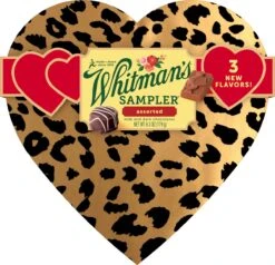 Whitman's Sampler Assorted Chocolate Cheetah Print Heart, 6.3 Oz.