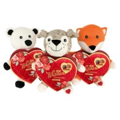 Whitman's Assorted Chocolates Heart, 3.1 Oz. With Plush