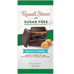 Sugar Free Dark Chocolate Sea Salt Caramel 3 Oz. Bar, Case Of 12 -Sweet Gift Shop 77260095596 9559 3oz sugarfree dvsscaramel pi
