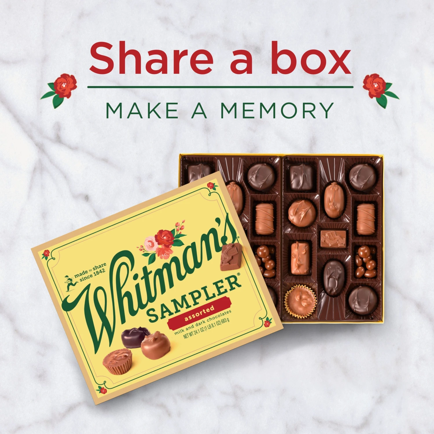 Whitman's Sampler Assorted Chocolates, 24.1 Oz. 4 Whitman's Sampler Assorted Chocolates, 24.1 Oz. - Image 2