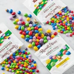 Sugar Free Candy Coated Chocolate Peanut Gems, 7.5 Oz. Bag -Sweet Gift Shop rsc sf peanut chocolate gems 0023